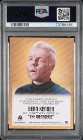 2018 Star Trek TOS Captains Coll Autograph Sean Kenney Pike LE Auto PSA 10